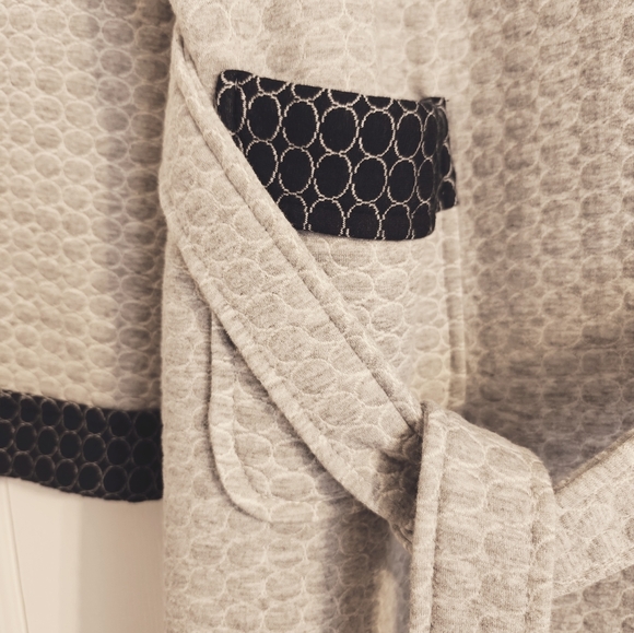 Men's Quilted Cotton Robe - Picture 4 of 6